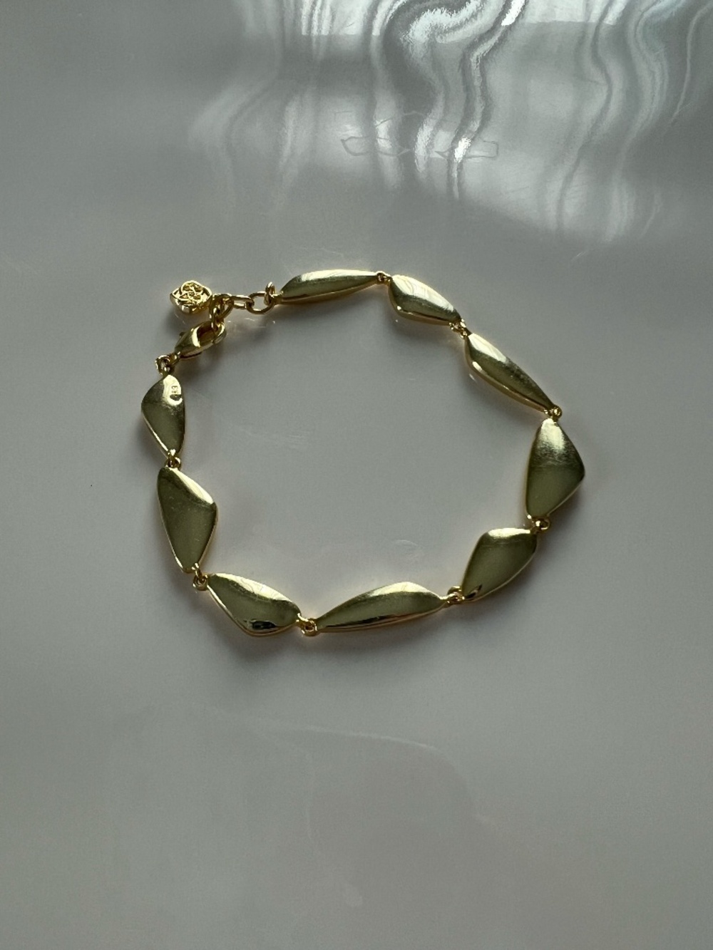 Kendra Scott Kira Matte 14k Gold-plated Geometric Link Bracelet Adjustable